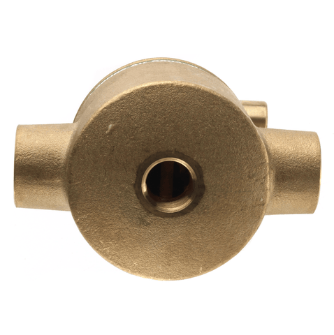 Taco 49-100T-2 1" Brass 4900 Series Air Separator (Threaded) Side View