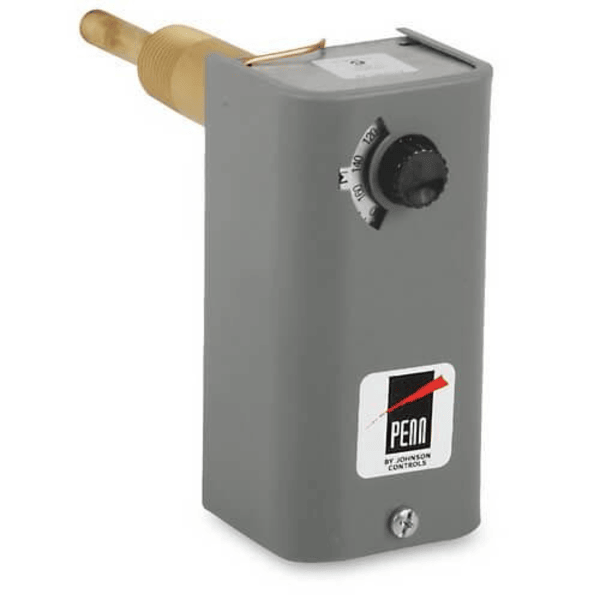 W-R1131-102 SPDT Immersion Hot Water Control 100-240F, (7-45 Deg Diff) Includes 1/2" Standard Shank Well Replaces 1131-128, 2E146A, 2E146 Side View