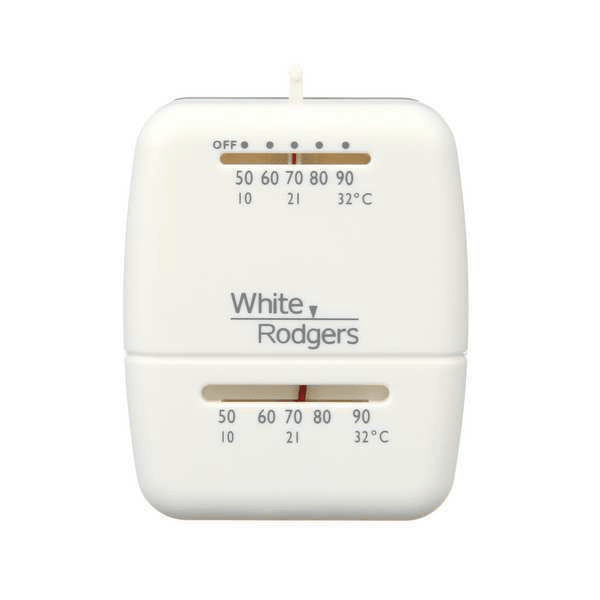 W-R1C20-102 Economy Stat Heat Only Less Off Switch Millivolt 12vdc & 24v 50-90F Replaces 1C20-2 Front Side