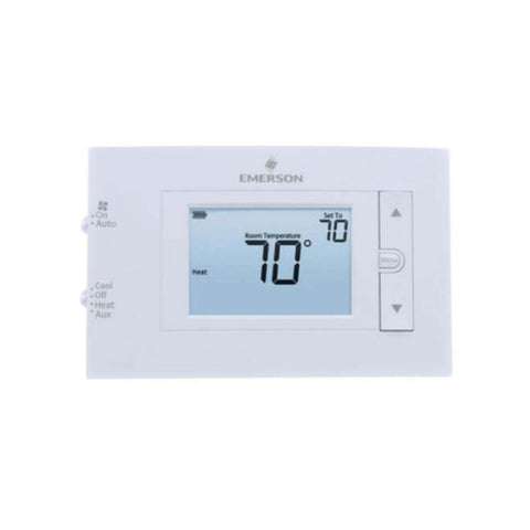 W-R1F83C-11PR 80 Series Clear Choice 24v/Millivolt 2 Wire 4.5" Display Digital Single Stage 7 Day, 5/1/1 Programmable/Non Programmable Thermostat For Conventional Systems With Keypad Lockout & Temp Limits 1H-1C 45-90F Front View