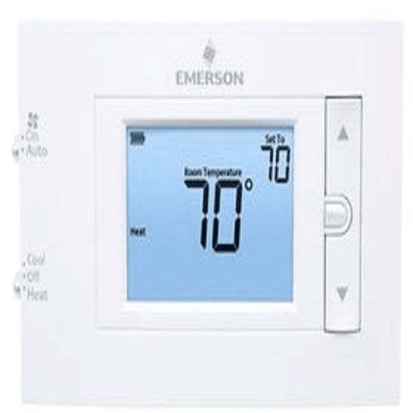 W-R1F85U-42PR 80 Series Clear Choice 24v/Millivolt 2 Or 3 Wire 5" Display Digital Multistage 7 Day, 5/1/1 Programmable/Non Programmable Thermostat With Auto Changeover, Keypad Lockout & Temp Limits 4H-2C 45-90F Front View
