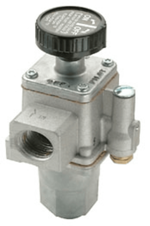 W-R764-742 1/2" Gas Pilot Safety Valve For Natural Or LP Gas, Includes Two 1/2" X 3/8" Reducer Bushings replaces 764-702 Side View