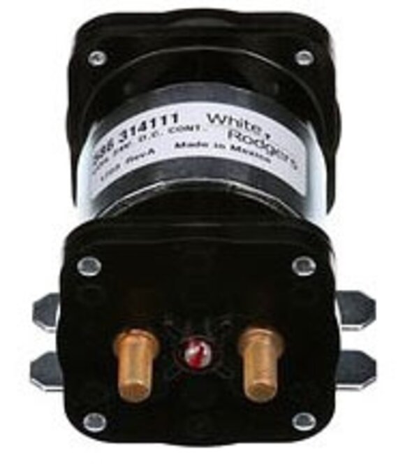 White-Rodgers 586-120111 Solenoid, SPNO, 48 Vdc Isolated Coil, Normally Open Continuous Contact Rating 200 Amps, Inrush 600 Amps Replaces 586-907 Side View