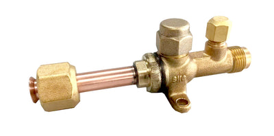 Sanhua BV-3-FM-TC Mini-Split Ball Valve - 3/8" SAE male flare x female flare swivel with access port