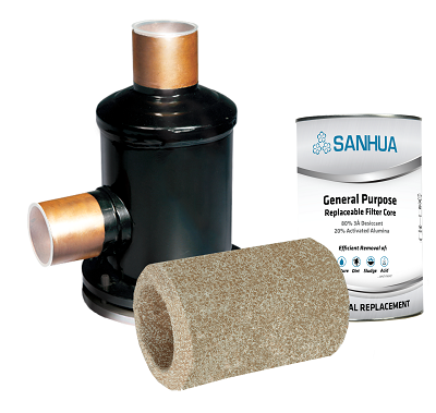 Sanhua FDSH-48-9-S Replaceable-Core Filter-Drier - 1-1/8" ODF, 1 core