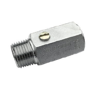 Mini ball valve with screw driver slot