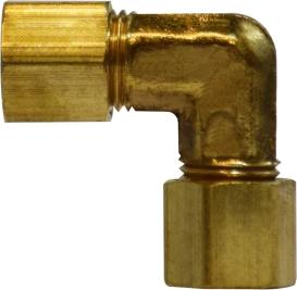 1/4" OD Brass Compression Union Elbow