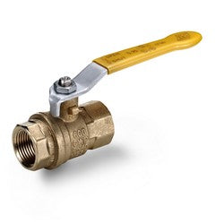 Full Port 2-way ball valve with yellow steel handle