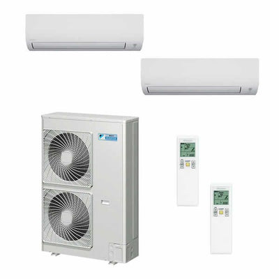 Daikin 48,000 BTU 18.8 SEER 2-Zone Heat Pump System; 18k + 24k Indoor Goodman 3 to 3.5 Ton Evaporator Coil; Upflow/Downflow; Uncased A Coil; 23" Width