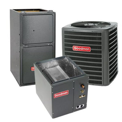 Goodman 3.5 Ton Cooling 15 SEER; 100k BTU Heating; 96% AFUE Gas Electric Air Conditioner System << Shipping in 48 States >>