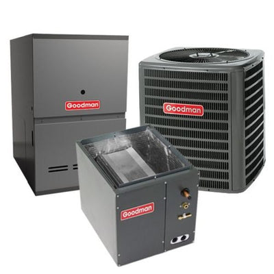 Goodman 3 Ton Cooling 16 SEER; 100k BTU Heating; 81% AFUE Gas Electric Air Conditioner System