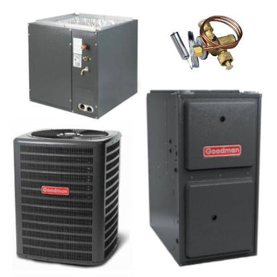 Goodman 2 Ton Cooling 15 SEER; 40k BTU Heating; 96% AFUE Gas Electric Air Conditioner System