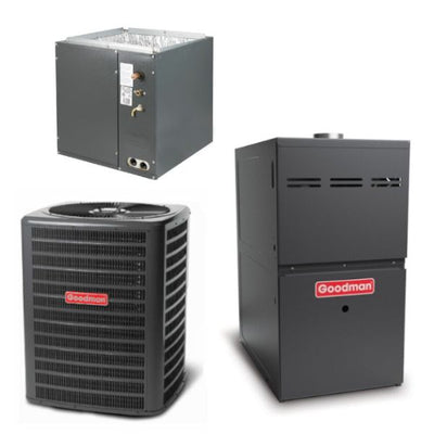 Goodman 5 Ton Cooling 14 SEER; 100k BTU Heating; 80% AFUE Gas Electric Air Conditioner System << Shipping in 48 States >>