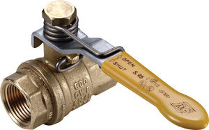 Full Port 2-way ball valve deadman with yellow steel handle