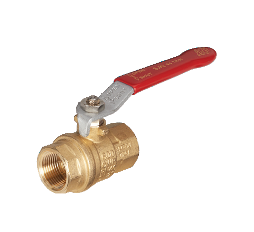  Full Port 2-way ball stainless steel valve with red steel handle