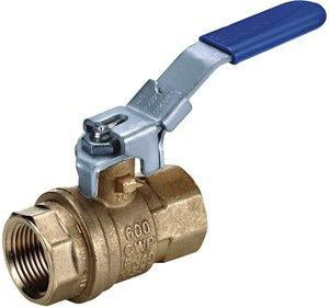 Full Port 2-way ball stainless steel valve with blue lockable handle