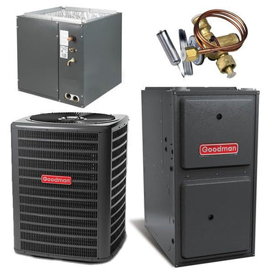 Goodman 3.5 Ton Cooling 15.5 SEER; 100k BTU Heating; 97% AFUE Gas Electric Air Conditioner System << Shipping in 48 States >>