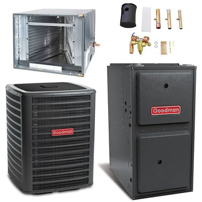 Goodman 2 Ton Cooling 16 SEER; 60k BTU Heating; 97% AFUE Gas Electric Air Conditioner System