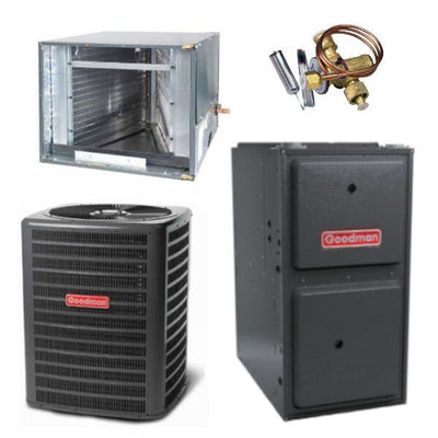 Goodman 1.5 Ton Cooling 16 SEER; 80k BTU Heating; 96% AFUE Gas Electric Air Conditioner System