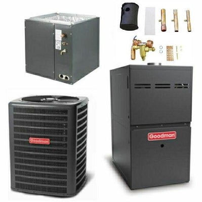 Goodman 1.5 Ton Cooling 15 SEER; 80k BTU Heating; 80% AFUE Gas Electric Air Conditioner System