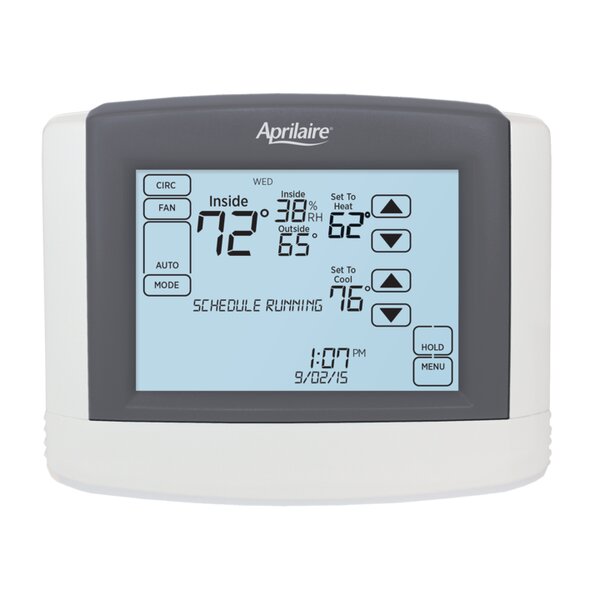 Aprilaire WiFi Programmable Thermostat with IAQ Control Front View