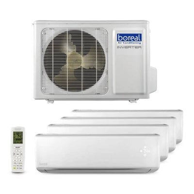 Boreal BRISA 42,000 BTU 3.5 Tons Quad Zone Wall Mount Ductless Mini Split System (9k, 9k, 9k, 18k) 230V Front View