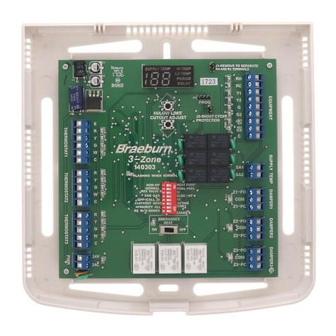 Braeburn 3-Zone Control Panel Model 140303, View From The Middle
