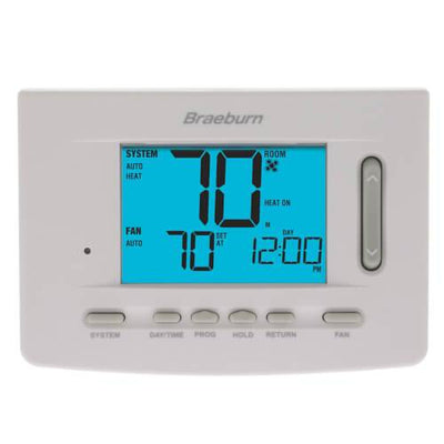 Braeburn Builder Programmable Thermostat, Front View