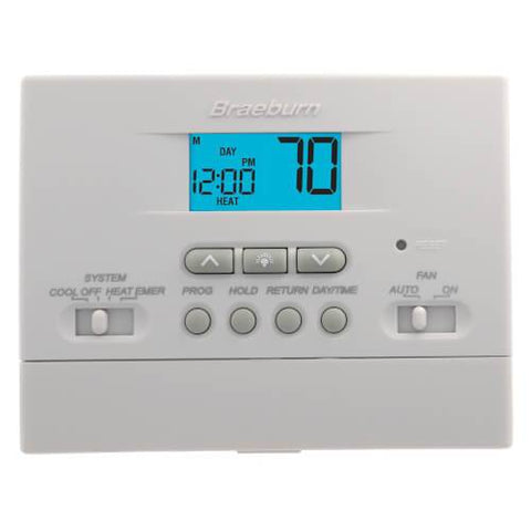 Braeburn Builder Programmable Thermostat, Front View