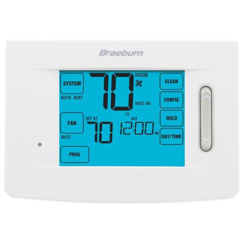 Braeburn Premier Programmable Touchscreen Thermostat, Front View