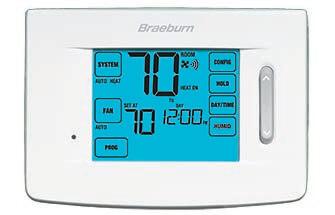 Braeburn BlueLink Model Wi-Fi Programmable Thermostat, Front View