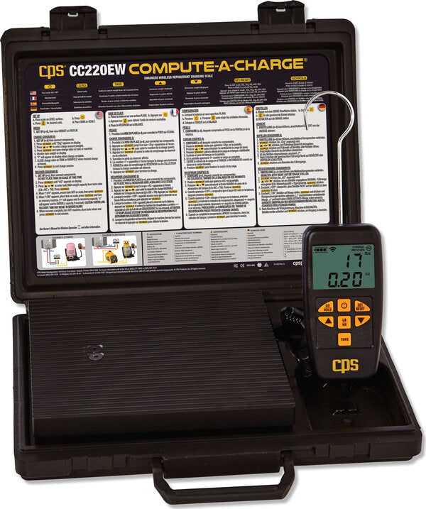 CPS CC800A Compute-A-Charge® Wireless Refrigerant Scale Side View
