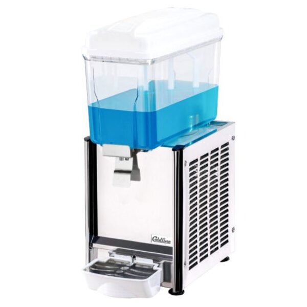 Coldline CBD-1 Single 3 Gallon Bowl Refrigerated Beverage Dispenser with Stirring System Side View