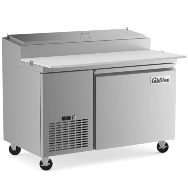 Coldline CPT-44 44" Refrigerated Pizza Prep Table - 5 Pans Side View