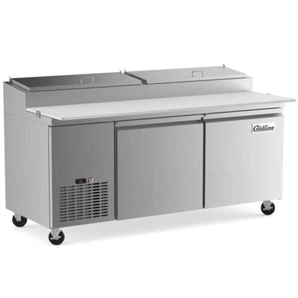 Coldline CPT-72 71" Refrigerated Pizza Prep Table - 9 Pans Side View