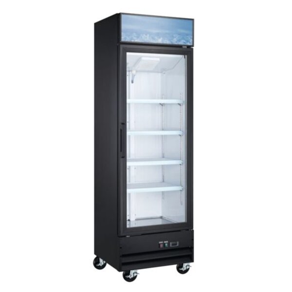 Coldline D12-B 27" Glass Door Merchandiser Freezer with LED Lighting Side View