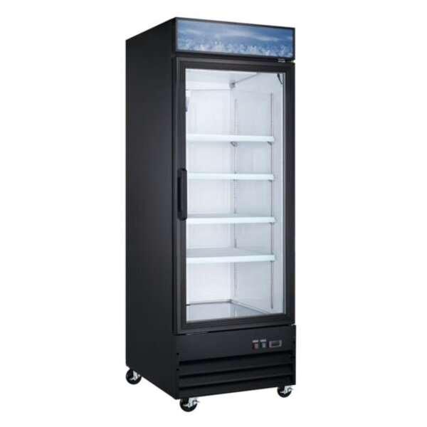 Coldline D30-B 31" Glass Door Merchandiser Freezer with LED Lighting Side View 