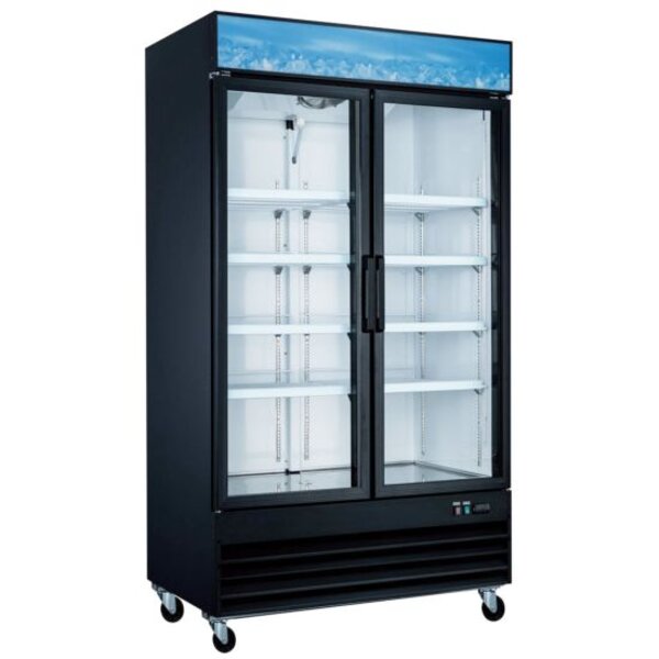 Coldline D48-B 48" Two Glass Door Merchandiser Freezer with LED Lighting Side View