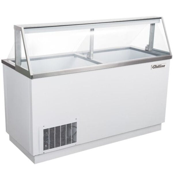 Coldline DIP-66 68" Ice Cream Dipping Cabinet Freezer | (12) Tub Capacity Side View