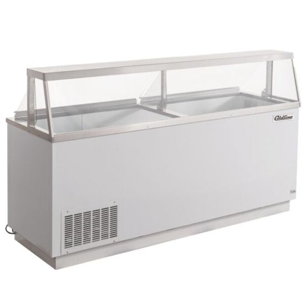 Coldline DIP-88 89" Ice Cream Dipping Cabinet Freezer | (16) Tub Capacity Side View