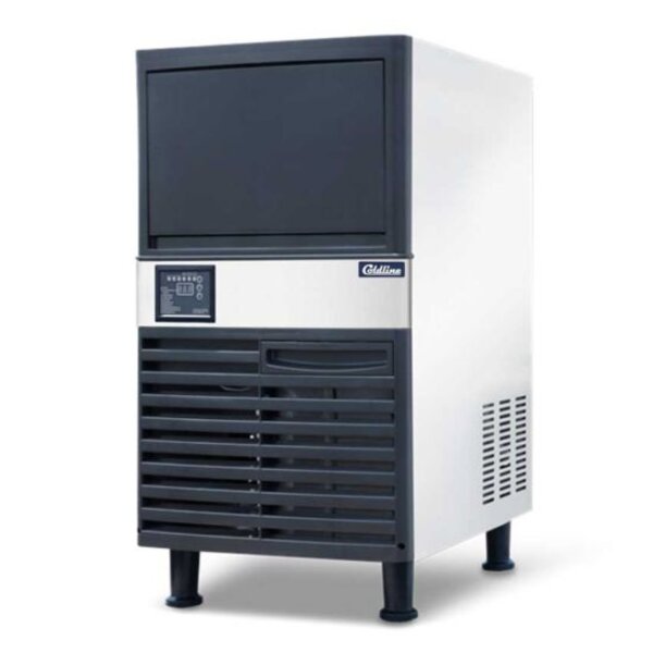 Coldline ICE120 20" 120 lb. Undercounter Half Cube Air Cooled Ice Machine with Bin Side View
