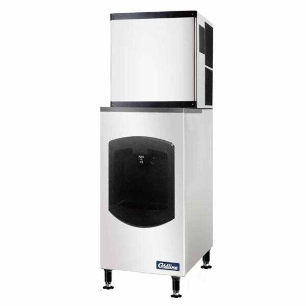 Coldline ICE400-BD 22" 400 lb. Ice Dispensing Ice Machine with Bin for Hotels Side View
