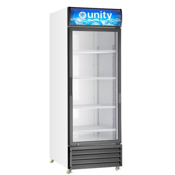 Coldline U-GM1 24" One Glass Door Merchandiser Refrigerator with LED Lighting Side View