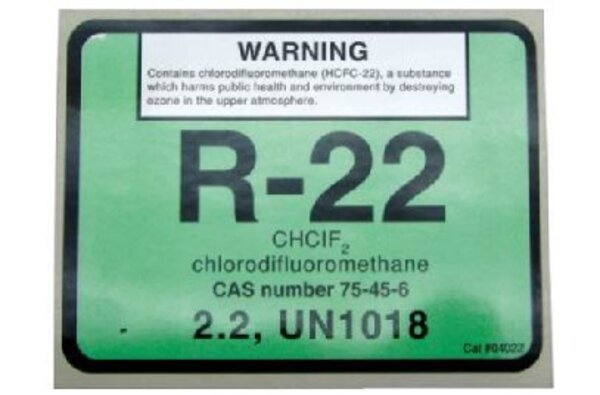 Diversitech 04022 R-22 Refrigerant ID Labels 10 Pack Front Viev
