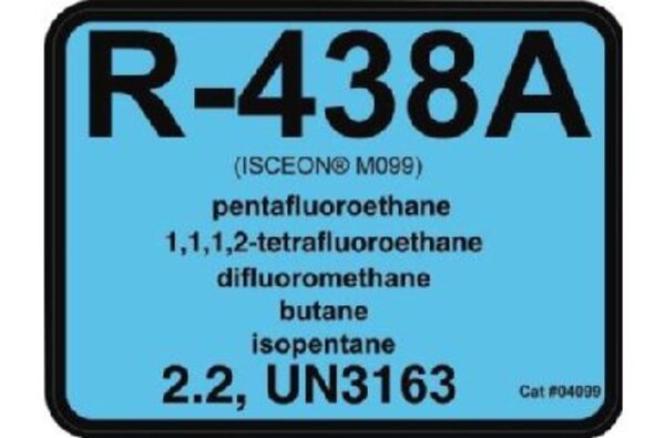 Diversitech 04099 R-438A Refrigerant ID Labels 10 Pack Front View