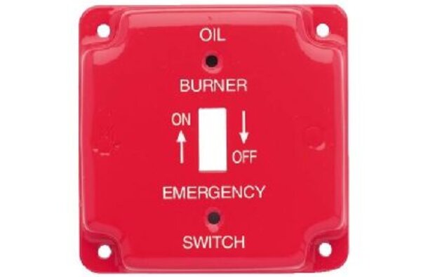 Diversitech 625-S14 Red Gas And Oil Burner Emergency Switch Plates Front View