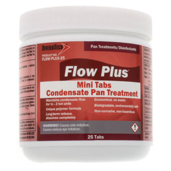 Diversitech FLOW-PLUS-25 Flow-Plus Condensate Pan Treatment 25 Tabs per Jar Side Viev