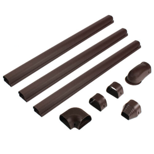 Fortress 84065 3.5" Brown Wall Duct Kit - LDK92B (12 Ft Kit) Side View