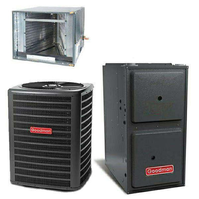 Goodman 2 Ton Cooling 15 SEER; 80k BTU Heating; 96% AFUE Gas Electric Air Conditioner System