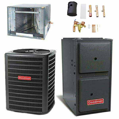 Goodman 2.5 Ton Cooling 15 SEER; 60k BTU Heating; 96% AFUE Gas Electric Air Conditioner System << Free Shipping in 48 States >>
